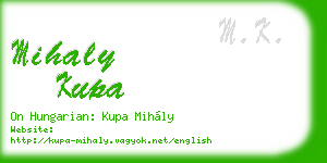 mihaly kupa business card
